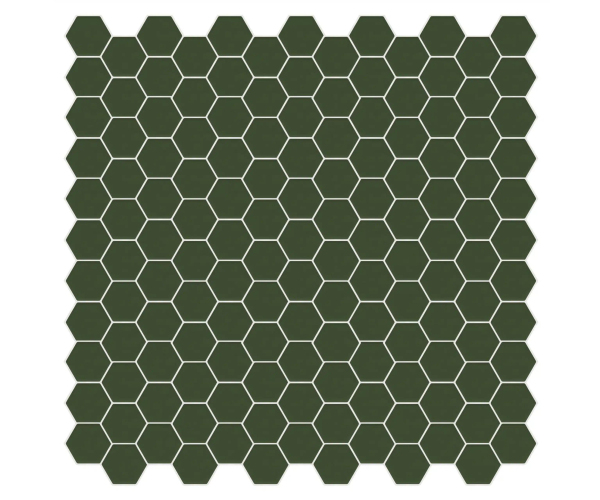 Mozaika Appiani Eden Felce 30x30 Hexagon Matt. - zelená
