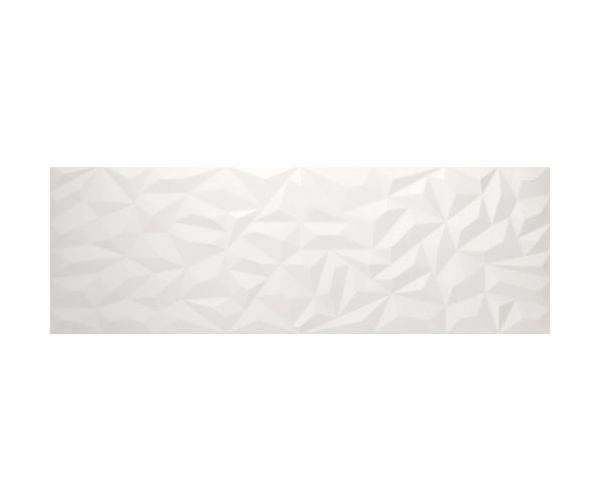 Vzorovaný dekor APE Silk Fold White Rect. 40x120 - bílá
