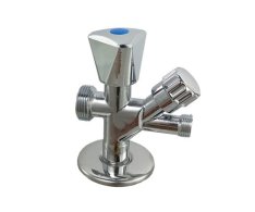 Kombinovaný Rohový Ventil 1/2"x 3/4"x 3/8", Aquaristo - Páčka Plast