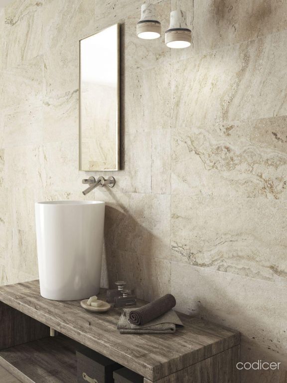 Realizace Dlažba perfektní imitace kamene Codicer Siena Beige 33x66 
