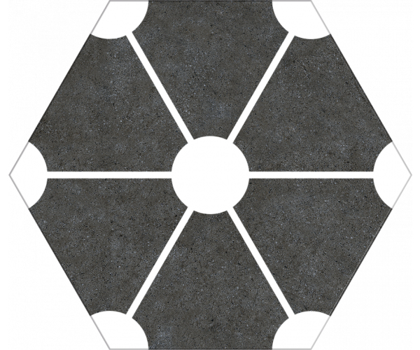 Vzorovaná dlažba Codicer Hex 25 Atom Black