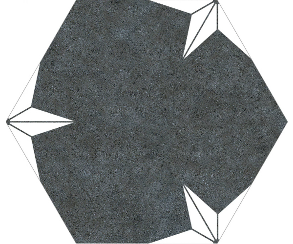 Retro dlažba Codicer Stella Night Hex 22x25