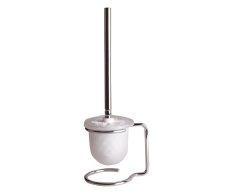 Sapho X-round E Wc štětka Na Postavení, Mléčné Sklo, Chrom