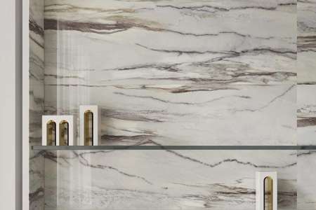 Detail dlažby ze série Sant Agostino Star Marble Indigo Kry