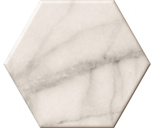 Obklad jako mramor Da Vinci Hexagon Calacata 15x17 - bílá