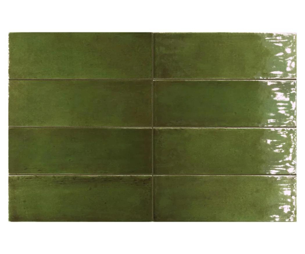Retro obklad Equipe Fango Green Gloss 5x15 - zelená