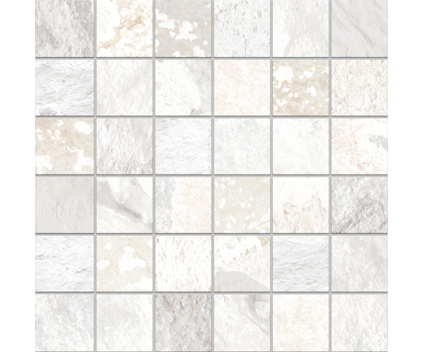 Mozaika jako kámen EdimaxAstor More Mosaico Milk 30x30 Matt. Rett. - bílá