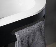 Sapho Pulse Konzole S Držákem Ručníků, Levá, černá Mat