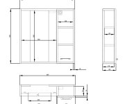 Aqualine Zoja/keramia Fresh Strip Galerka S Led Osvětlením, 60x60x14cm, Pravá, Dub Platin