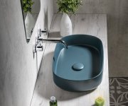 Isvea Infinity Oval Keramické Umyvadlo Na Desku, 55x36cm, Zelená Petrol