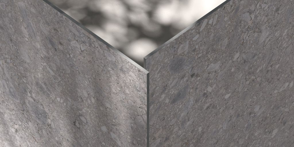 Realizace Gardenia La Geoteca Ceppo Di Gre šedá dlažba a obklad 120x280 cm