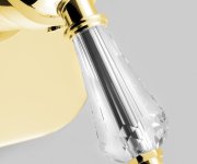 Sapho Kirké Crystal Podomítková Sprchová Baterie, 2 Výstupy, Páčka Krystal, Zlato