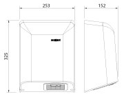 Nofer Bigflow Bezdotykový Elektrický Osoušeč Rukou 220-240v, 2050w, 253x325x152mm, Abs/bílá