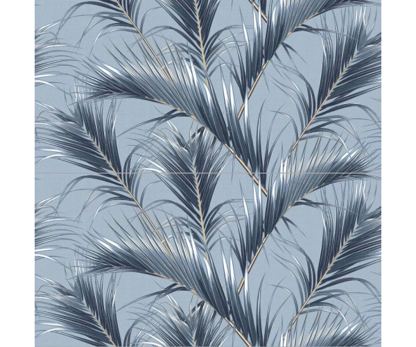 Vzorovaný dekor ABK Wide&Style Mini Palm 60x120 Rett. - modrá