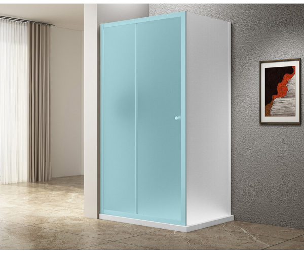 Aqualine Ugga Boční Stěna, 900mm, Sklo Brick, Bílá