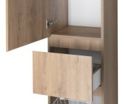 Aqualine Altair Vysoká Skříňka S Košem 40x184x31cm, Levá, Dub Emporio