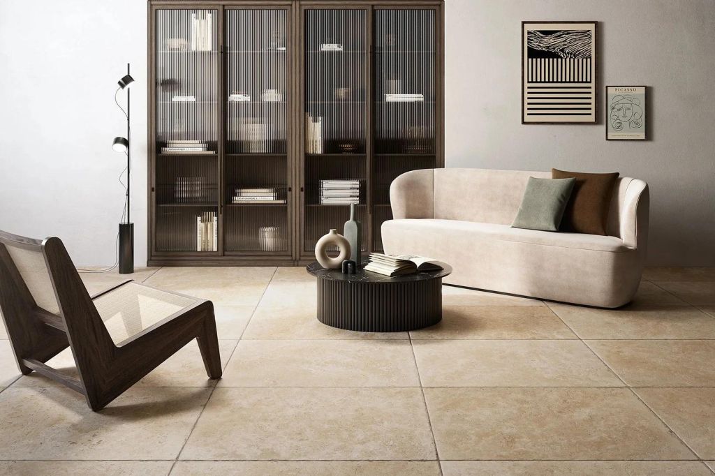 Realizace Dlažba jako kámen ze série Coem Aquitaine v interiéru