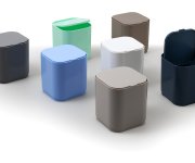 Gedy Seventy Stolní Odpadkový Koš Výklopný, Plast Abs, Béžová