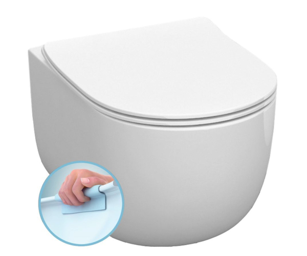 Kerasan Flo Závěsná Wc Mísa, Rimless, 37x54cm, Bílá