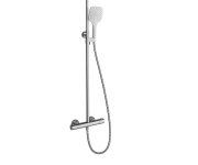 Sprchový sloup Termo 300 - TE 093.00CR/WH Sprchový sloup s termostatickou baterií, posuvný, se sprchovým setem, chrom/bílá X070099