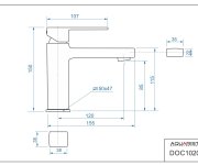 Docks, Umyvadlová Stojánková Baterie Bez Odtokové Garnitury DOC10201