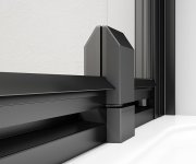 Polysan Easy Black Sprchové Dveře Otočné 880-1020mm, Sklo Brick