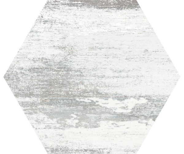 Dlažba jako dřevo Codicer Cassis Bianco Hex 22x25 - bílá