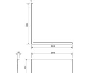 Polysan Visla Panel Rohový, 80x80x36cm, Levý