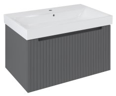 Sapho Nelio Strip Umyvadlová Skříňka 76,5x44x49cm, 1x Zásuvka, Carina