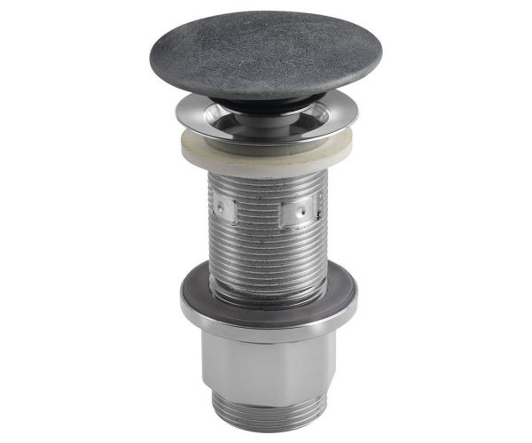 Sapho Umyvadlová Výpust 5/4“, Click-clack, Betonová Zátka, 10-80mm, Stříbrná Mat