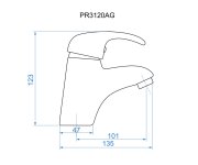 Umyvadlová Stojánková Baterie Bez Uzávěru Sifonu, Klik-klak - Satén - Perla PRS3120
