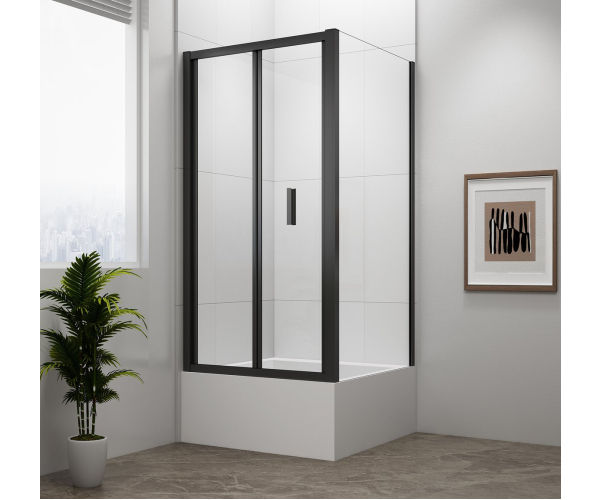 Polysan Deep Black Obdélníkový Sprchový Kout 1000x900mm L/p Varianta, čiré Sklo