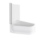 Vanová zástěna AVSK1 ARC - AVSK1 ARC 150 L černá+transparent 7Q7P03L0Y1