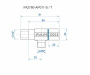 Rohový Ventil M1/2 X M3/8 Sítko, S Keramickou Kartuší, Neleštěný Chrom - červený - Fanski FA2760-AP011-T