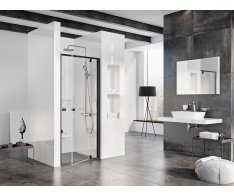 Sprchové dveře Pivot PDOP1 - PDOP1 90, černá+transparent