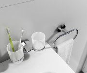 Držák skleniček Chrome CR 220.00 - CR 220.00CR Držák se skleničkami, chrom X07P189