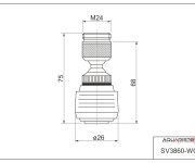 Spořič Vody 2-pol., Krátký, Bílá-chrom SV3860-WC