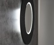 Sapho Lumiro Strip Kulaté Zrcadlo S Led Osvětlením V Rámu ø 75cm, Carina