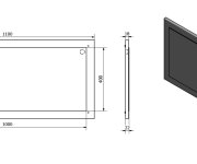 Sapho Treos Zrcadlo V Rámu 110x50cm, černá Mat