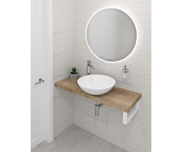 Sapho Avice Deska Pod Umyvadlo 90x36cm, Tl.5cm, Dub Rover
