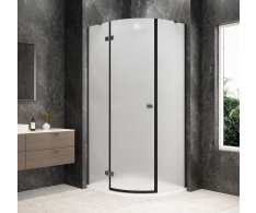 Polysan Globe Gun Metal čtvrtkruhový Sprchový Kout 1000x900mm, Matné Sklo, Levé