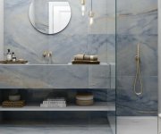 Dlažba jako mramor Deceram PAM Atrium Bahia Blue 60,8x60,8 - modrá (skladem)