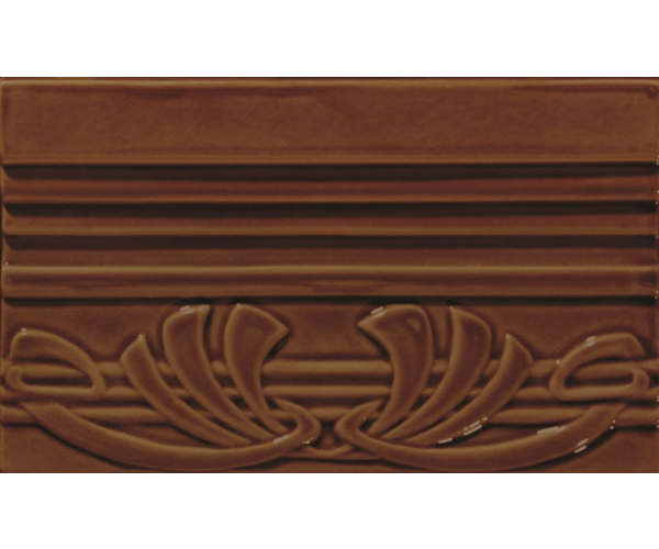 Retro obklad Grazia Epoque Terminale Deco Dark Caramel Cr. 12x20 - hnědá