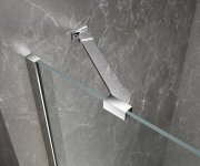 Polysan Globe Chrome čtvercový Sprchový Kout 900x900mm, čiré Sklo, Pravé
