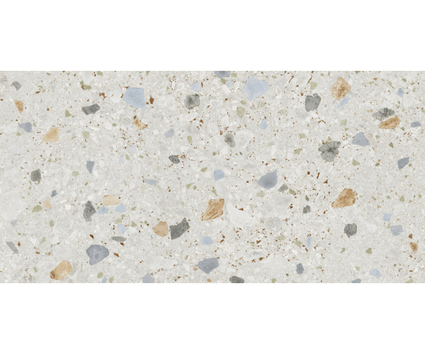 Dlažba jako terrazzo APE Greystone Sogno Di Gre White 60x120 Matt. Rett. - bílá (skladem)