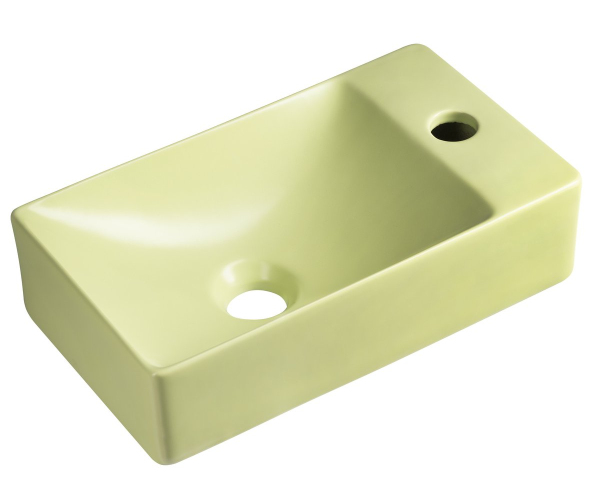 Sapho Margitha Keramické Umývátko 38x22cm, Otvor Pro Baterii Vpravo, Pistáciová