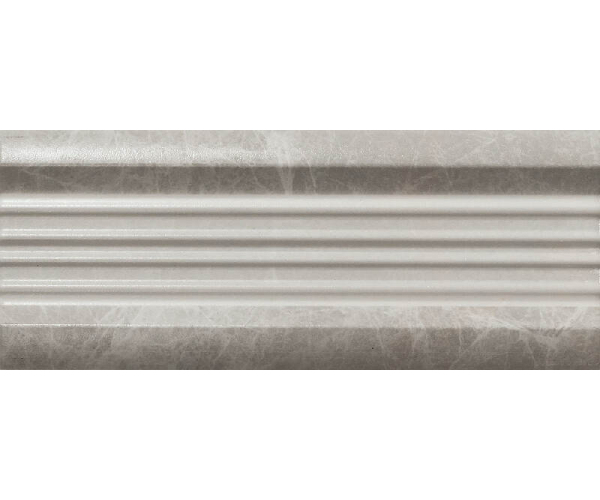 Sokl jako mramor APE Silver Pearl Cenefa Royale Pearl 10x25 - šedá
