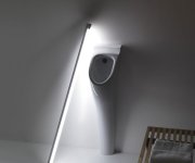 Kerasan Aquatech Urinál Na Postavení Se Zakrytým Přívodem Vody 21x92,5x30 Cm, Včetně Sifonu, Bílá