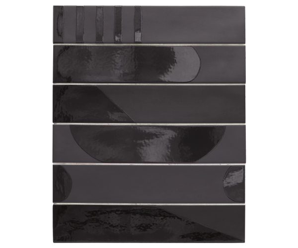 Luxusní dlažba Equipe Wadi Decor Noir 6x30 - černá