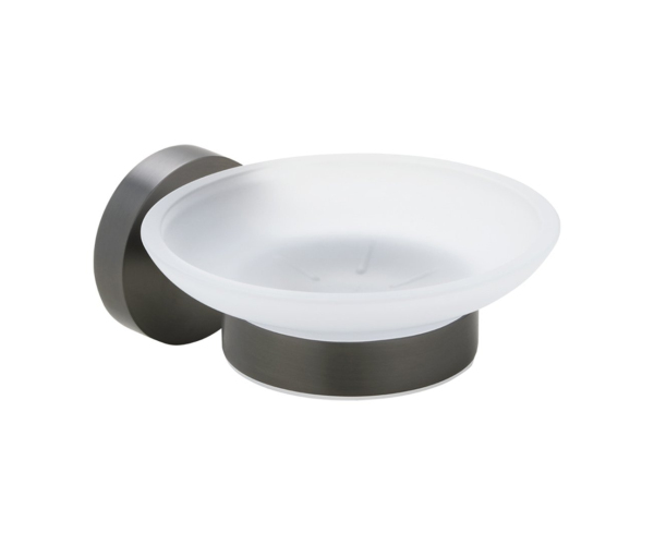 Sapho X-round Gun Metal Mýdlenka, Mléčné Sklo, Gun Metal
